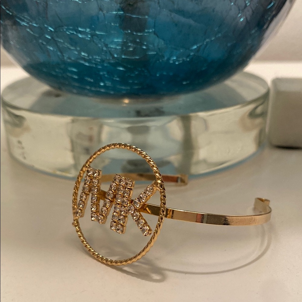 Gold MK Logo Bangle